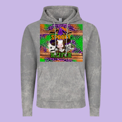 Spooky Heifer Vintage Hoodie Designed By Artiststas