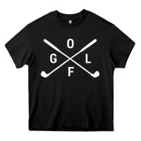 Black Golf Club 001 Heavy Core Tee - linhVisuals