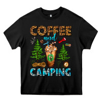 Black Coffee And Camping Frappe Heavy Core Tee - FaDigitalArtStudio