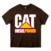 Chocolate Brown cat diesel power Heavy Core Tee - linhVisuals