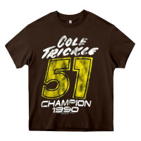 Chocolate Brown cole trickle Heavy Core Tee - linhVisuals