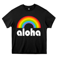 Aloha Rainbow Hawaii 808 Island Hawaiian Heavy Core Tee | Teevron