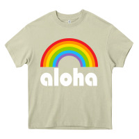 Mossy Aloha Rainbow Hawaii 808 Island Hawaiian Heavy Core Tee - linhVisuals