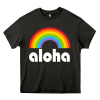 Asphalt Aloha Rainbow Hawaii 808 Island Hawaiian Heavy Core Tee - linhVisuals