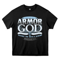 Black armor of god bible verse scripture Heavy Core Tee - linhVisuals