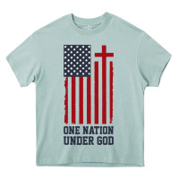 Arona american flag one nation under god Heavy Core Tee - linhVisuals
