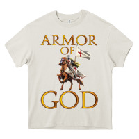 Cream armor of god ephesians bible verse Heavy Core Tee - linhVisuals