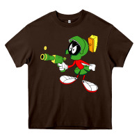 Chocolate Brown marvin the martian Heavy Core Tee - linhVisuals