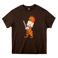 Chocolate Brown elmer fudd Heavy Core Tee - linhVisuals