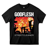 Black GODFLESH Streetcleaner Heavy Core Tee - linhVisuals