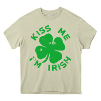 Kiss Me Im Irish Funny Saint Patrick Day Womens Heavy Core Tee | Teevron