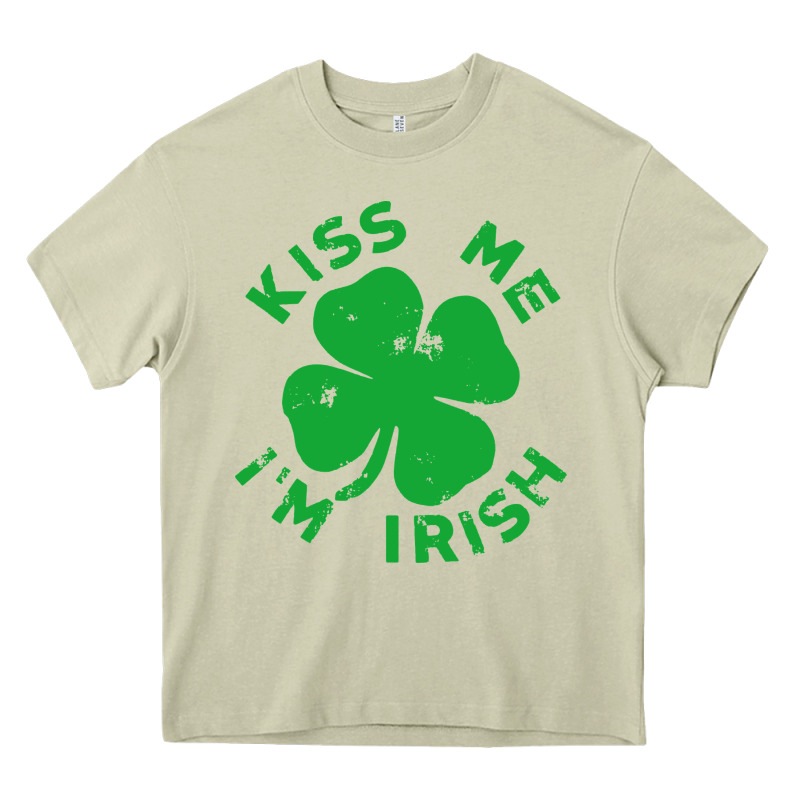 Kiss Me Im Irish Funny Saint Patrick Day Womens Heavy Core Tee by linhVisuals | Teevron