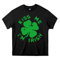 Black kiss me im irish funny saint patrick day womens Heavy Core Tee - linhVisuals