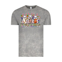 Cloud Rock Happy Easter Spot Rabbit Vintage Tee - CowhideDigitalArt
