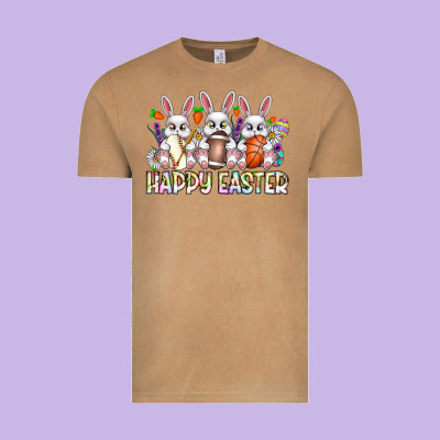 Happy Easter Spot Rabbit Vintage Tee Designed By Cowhidedigitalart