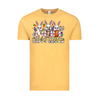 Vintage Mustard Happy Easter Spot Rabbit Vintage Tee - CowhideDigitalArt