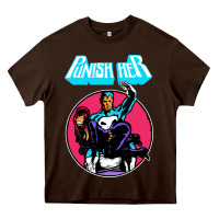 Chocolate Brown superhero punish her Heavy Core Tee - linhVisuals
