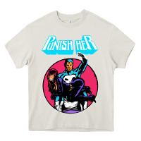 Cream superhero punish her Heavy Core Tee - linhVisuals