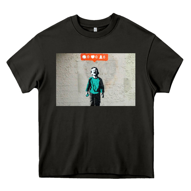 Banksy Nobody Likes Me Boy Heavy Core Tee by linhVisuals | Teevron