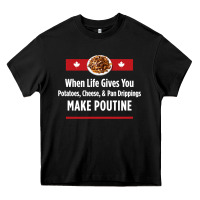 Black canada poutine quebec recipe french Heavy Core Tee - linhVisuals