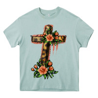 Arona Flower Cross Heavy Core Tee - Jasminsmagicworld