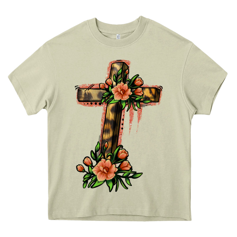 Flower Cross Heavy Core Tee by Jasminsmagicworld | Teevron