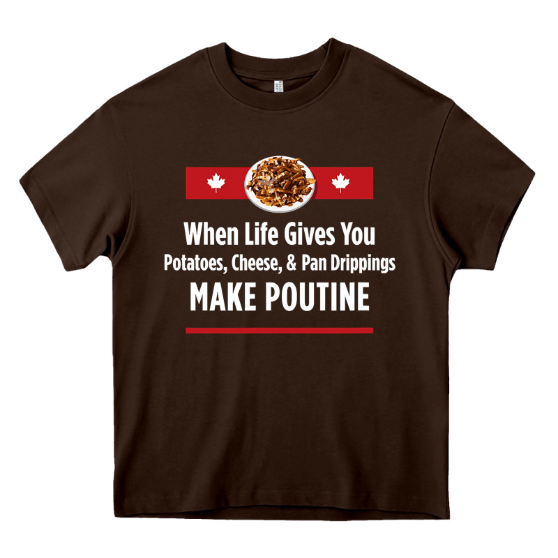 Canada Poutine Quebec Recipe French Heavy Core Tee by linhVisuals | Teevron