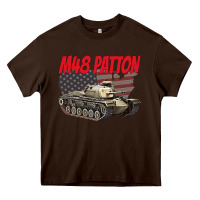 Chocolate Brown cold war battle tank m48 patton gamer Heavy Core Tee - linhVisuals