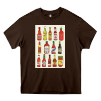 Chocolate Brown hot sauce Heavy Core Tee - linhVisuals