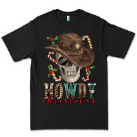 Black howdy christmas skull Premium Tee - FaDigitalArtStudio