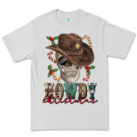 Dove Grey howdy christmas skull Premium Tee - FaDigitalArtStudio
