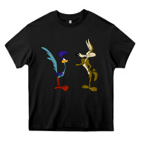 Black coyote and the road runner Heavy Core Tee - linhVisuals