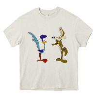 Cream coyote and the road runner Heavy Core Tee - linhVisuals