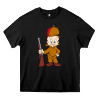 Black elmer fudd Heavy Core Tee - linhVisuals