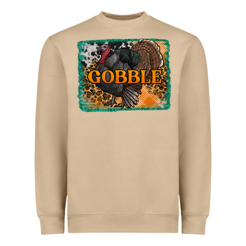 Thanksgiving Turkey Gobble With Background Heavyweight Sweatshirt by RanaPortraitStore | Teevron