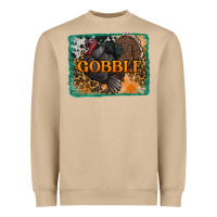 Mushroom thanksgiving turkey gobble with background Heavyweight Sweatshirt - RanaPortraitStore