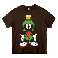 Chocolate Brown marvin the martian Heavy Core Tee - linhVisuals