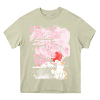 Mossy japan t  shirt sakura cat t  shirt Heavy Core Tee - linhVisuals
