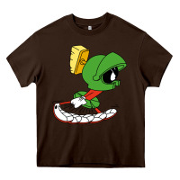 Chocolate Brown marvin the martian Heavy Core Tee - linhVisuals
