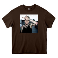 Chocolate Brown Mgk Heavy Core Tee - linhVisuals