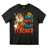 Asphalt Half Coffee Half Teacher Heavy Core Tee - FaDigitalArtStudio