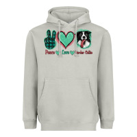 Moon Dust Peace Love Border Collie Heavyweight Hoodie - Jasminsmagicworld