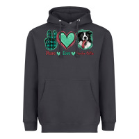 Smoke Peace Love Border Collie Heavyweight Hoodie - Jasminsmagicworld