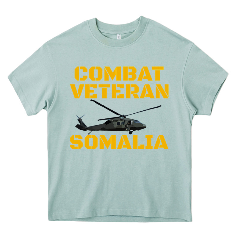 Combat Veteran Mogadishu Somalia Heavy Core Tee by linhVisuals | Teevron