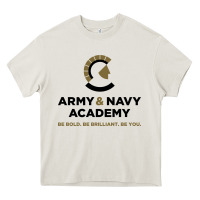 Cream army and navy academy Heavy Core Tee - linhVisuals