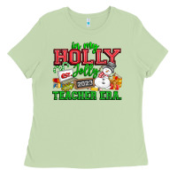 Matcha In My Holly Jolly Teacher Era Ladies Tee - CowhideDigitalArt