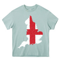 England Flag Map Drawing Line Art Heavy Core Tee | Teevron