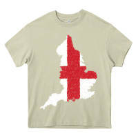 Mossy england Flag Map Drawing Line Art Heavy Core Tee - linhVisuals