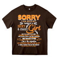 Chocolate Brown birthday t  shirt sorry i'm already taken by sexy crazy girl october b Heavy Core Tee - linhVisuals