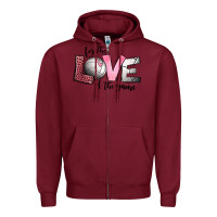 Burgundy for the love of the game volleyball Zipper Hoodie - Jasminsmagicworld